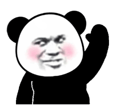 熊猫头表情包豆豆眼图片